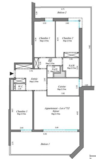  Appartement � vendre 4 pi�ces 86 m�