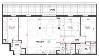  Appartement � vendre 4 pi�ces 94 m�