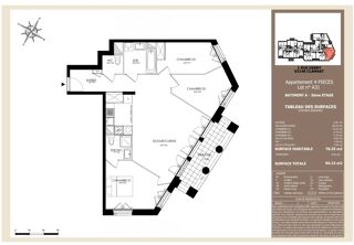  Appartement � vendre 4 pi�ces 78 m�