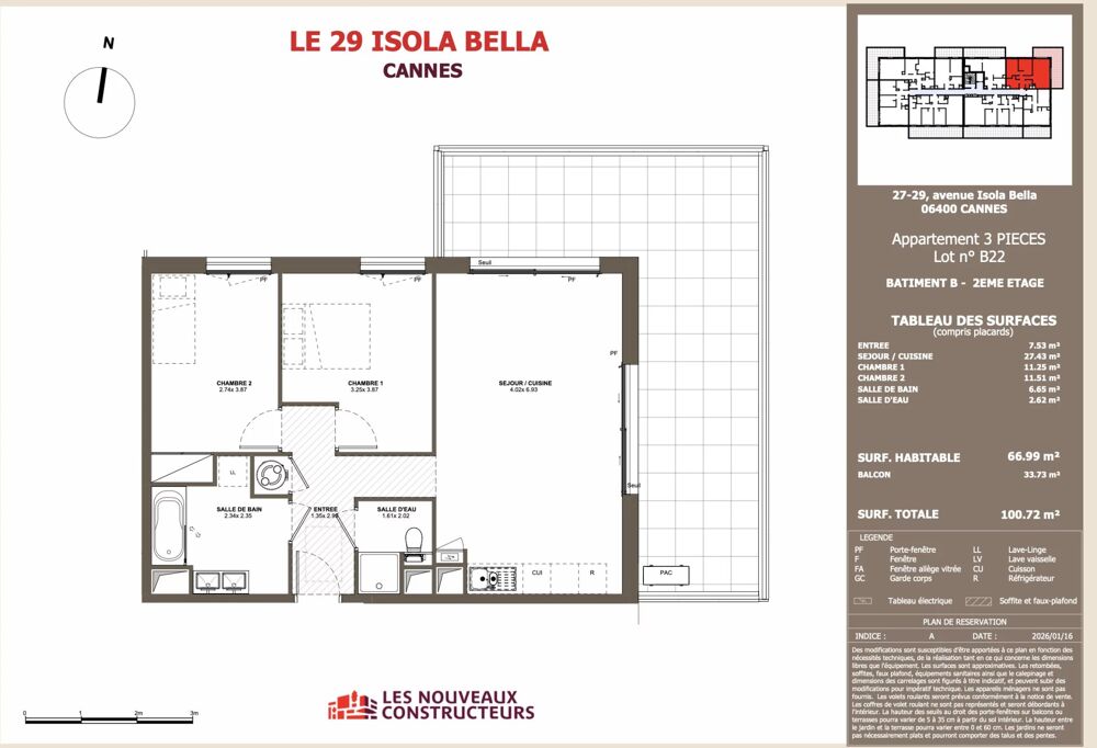 Vente Appartement PROGRAMME NEUF CANNES - PISCINE - PROXIMITÉ IMMÉDIATE CENTRE Cannes