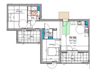  Appartement � vendre 3 pi�ces 62 m�