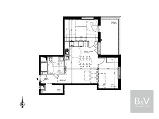  Appartement  vendre 3 pices 59 m