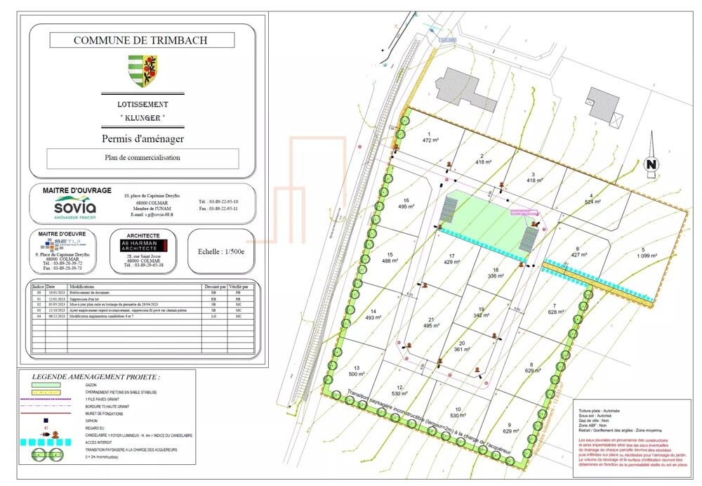 Vente Terrain Terrain viabilisé de 524 m² à Trimbach Trimbach