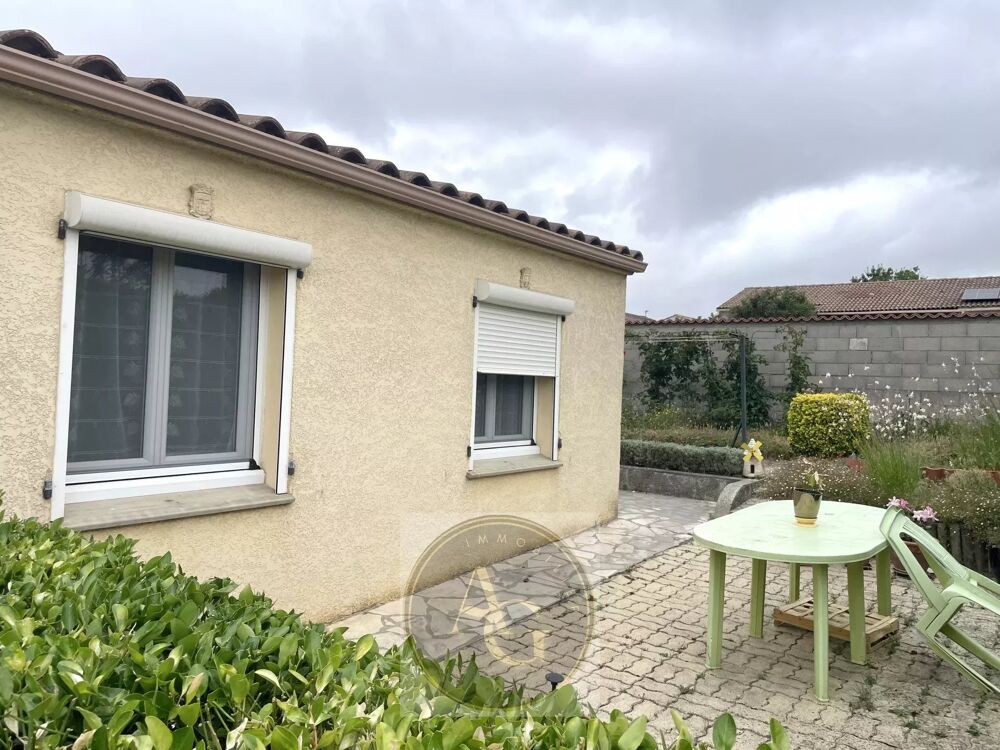 Maison plain pied 100m2 T4 avec jardin et garage à Pennautier