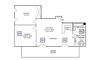  Appartement � vendre 3 pi�ces 61 m�