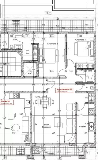  Appartement � vendre 5 pi�ces 93 m� Marrakech