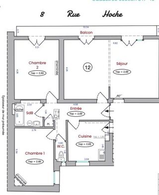  Appartement � vendre 3 pi�ces 73 m�