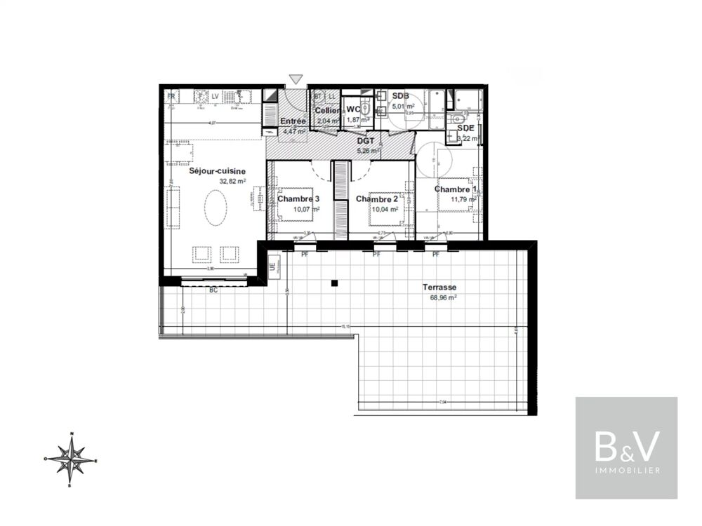 Vente Appartement Appartement 4 pièces de 87 m² avec exceptionnelle terrasse de 69 Arbonne