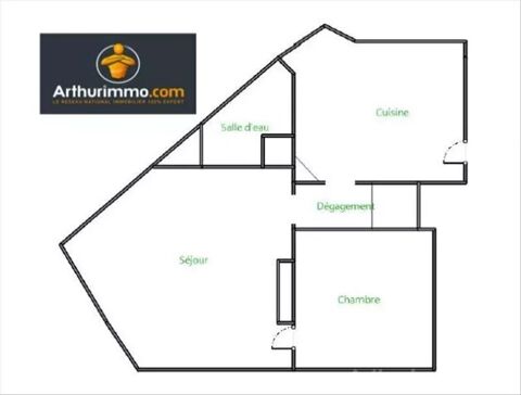  Appartement  louer 2 pices 32 m