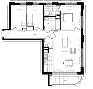  Appartement  vendre 4 pices 87 m