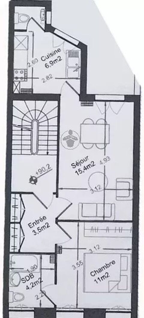  Appartement � louer 2 pi�ces 41 m�