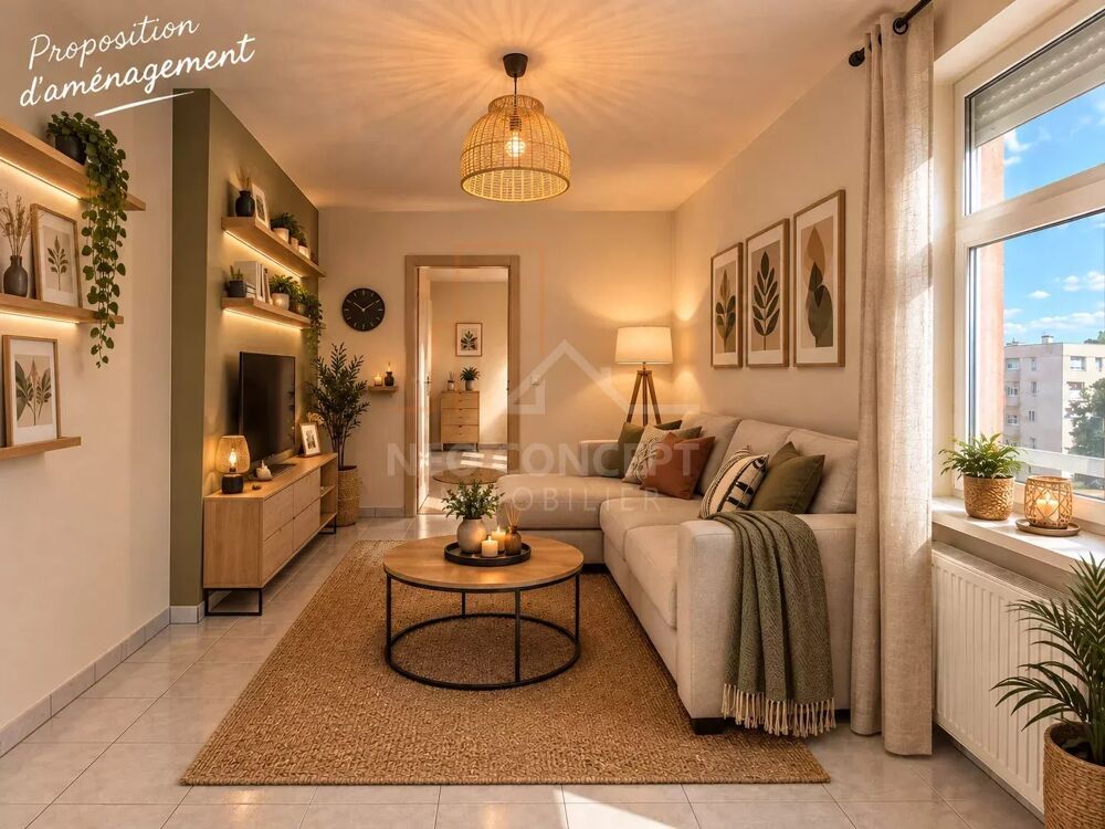 Un appartement lumineux avec garage, à proximité du centre ville