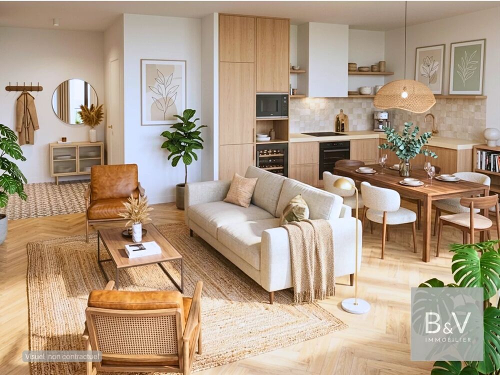 Magnifique appartement 3 pièces de 76 m² avec terrasse et balcon