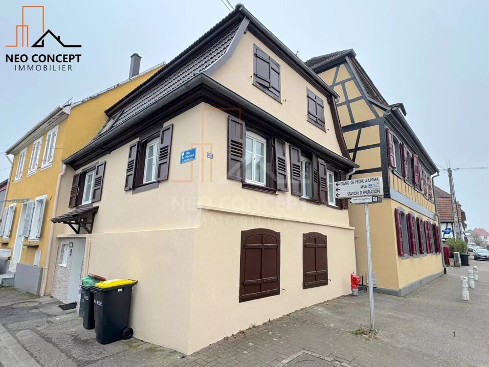 BRUMATH  Maison entièrement rénovée de 100 m² avec garage