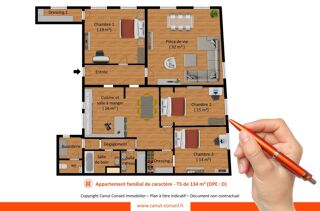  Appartement � vendre 4 pi�ces 134 m�