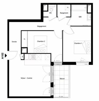  Appartement � vendre 3 pi�ces 64 m�