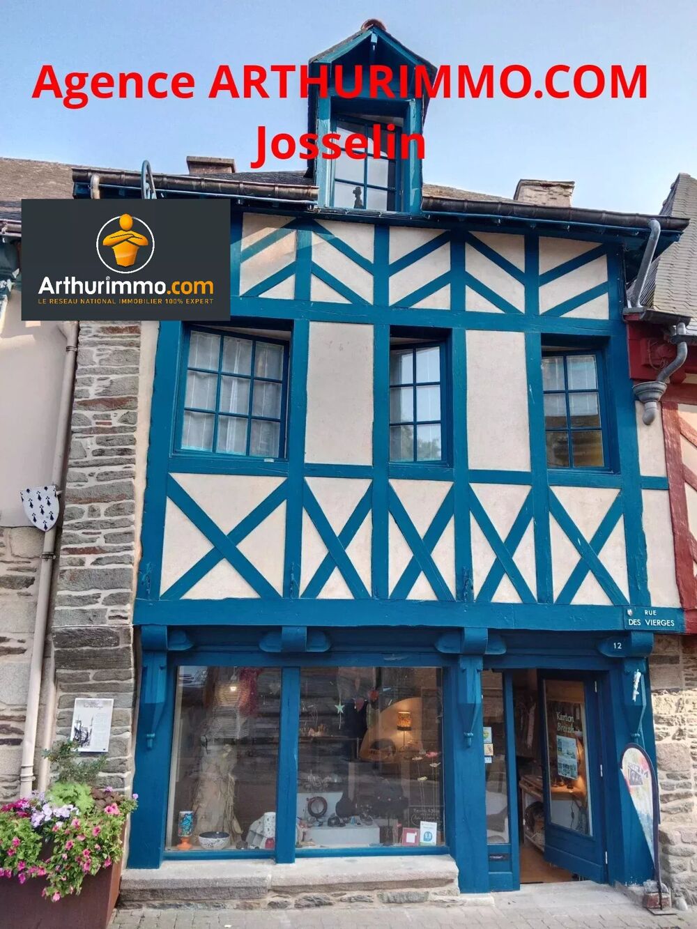 JOSSELIN CENTRE MAISON 195 M² HAB. AVEC MAGASIN ET APPARTEMENTS