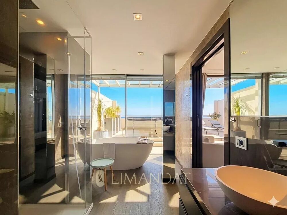 Location Appartement Duplex toit terrasse - 4 pièces - Vue mer panoramique Cannes
