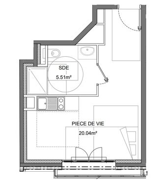  Appartement � vendre 1 pi�ce 26 m�