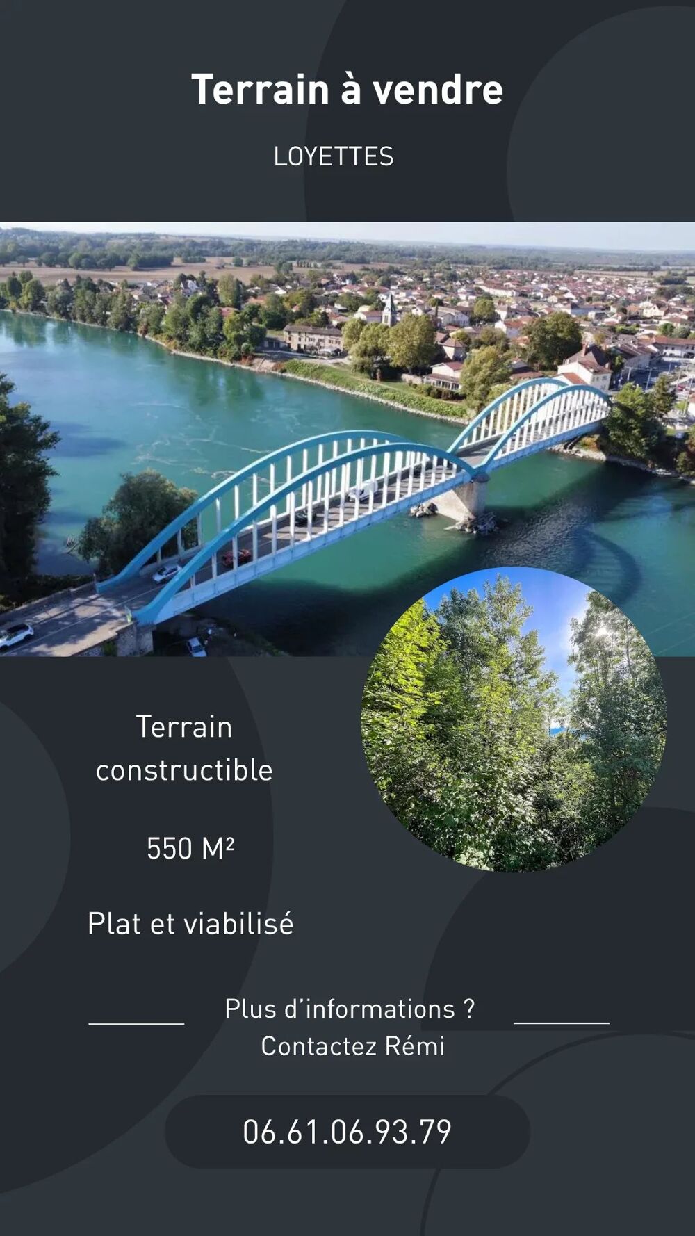 Vente Terrain TERRAIN CONSTRUCTIBLE 550M2 À LOYETTES Loyettes