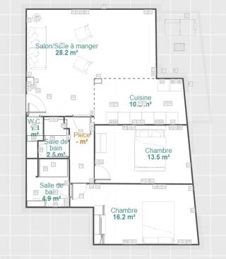  Appartement � vendre 3 pi�ces 81 m�