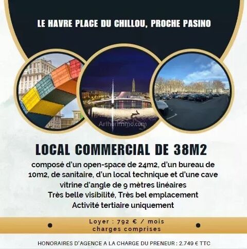 Local commercial 792 76600 Le havre
