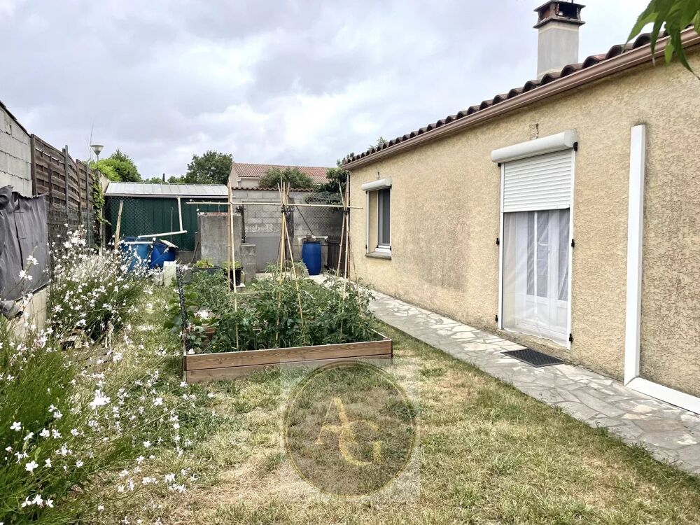 Maison plain pied 100m2 T4 avec jardin et garage à Pennautier