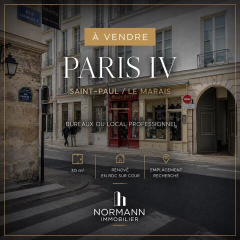 EXCLUSIVITE - PARIS 4 - LE MARAIS / SAINT PAUL. 380000 75004 Paris 4ème