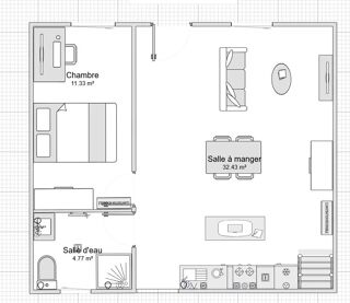  Appartement à vendre 2 pièces 44 m²