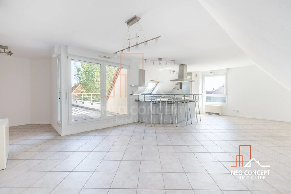 Location Appartement Beau 4 pièces de 94 m2 avec terrasse, parking, garage sis Gambsh Gambsheim