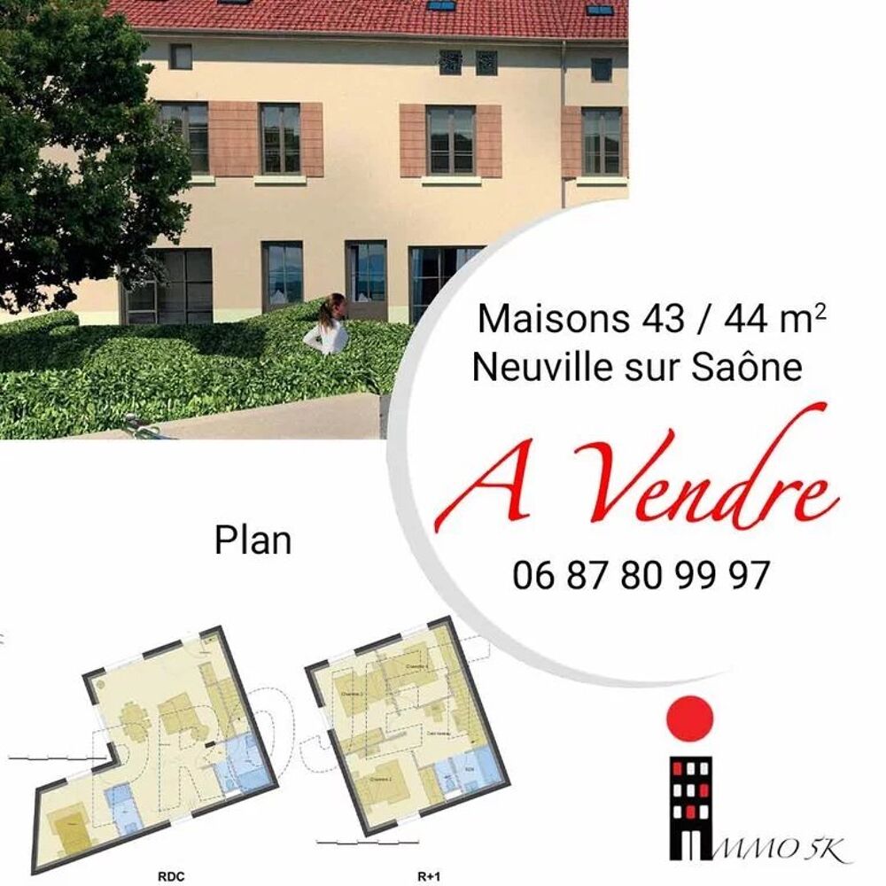 Vente Maison Maison mitoyenne - 44,60m2 - T2 - Jardin 22m2 Neuville-sur-sane