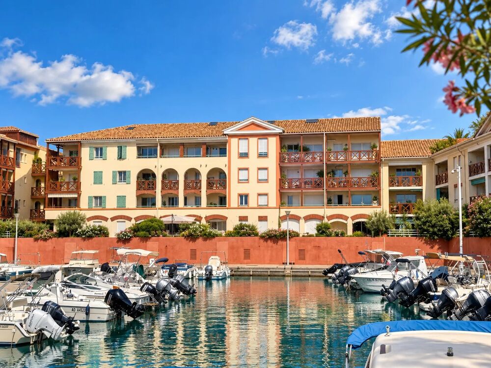 PORT FRÉJUS - STUDIO AVEC CHAMBRE FERMÉE, TERRASSE ET VUE SUR LE