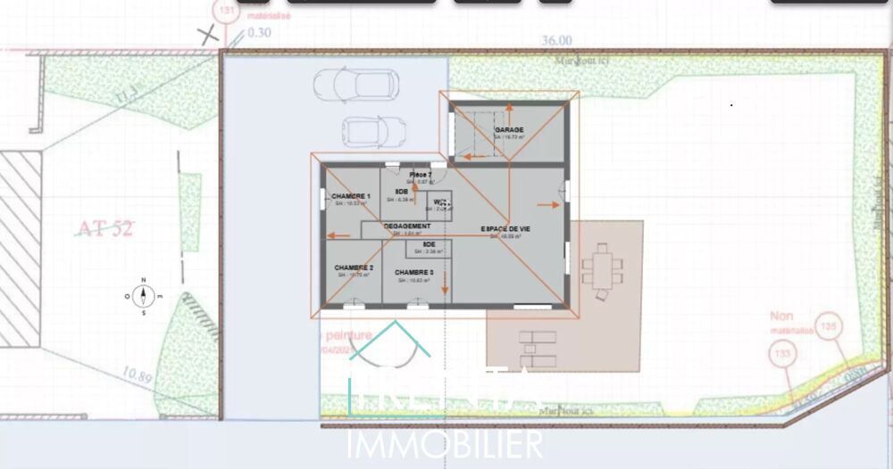 Vente Maison Terrain à bâtir – 710 m² – Projet de maison de plain-pied à Voir Voiron
