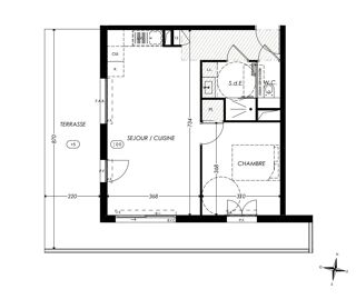 Vente Appartement 2 pièces avec terrasse d'angle Antibes