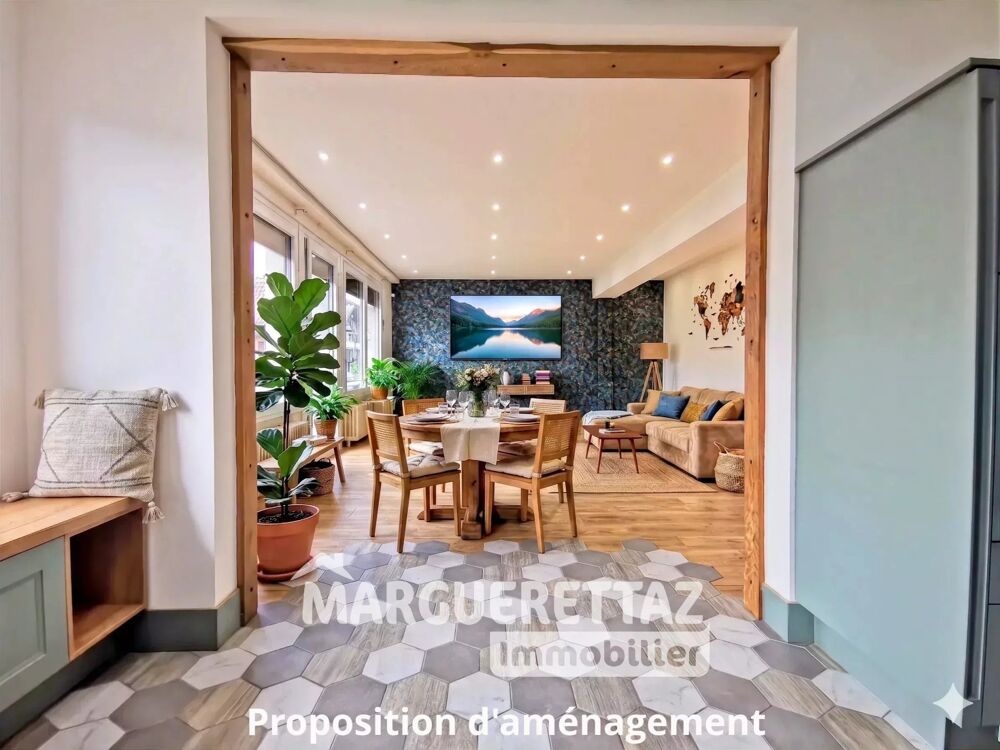 Vente Appartement Lumineux T4 rénové avec goût avec grande terrasse, cave, garage Habère-lullin