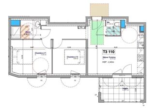  Appartement � vendre 3 pi�ces 56 m�