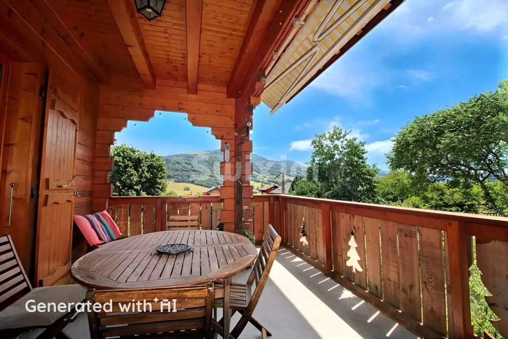 Vente Maison À vendre – Chalet en madriers 4 pièces avec terrasse panoramique Habère-lullin