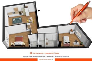  Appartement � vendre 3 pi�ces 68 m�