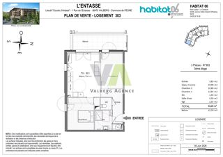  Appartement à vendre 3 pièces 56 m²