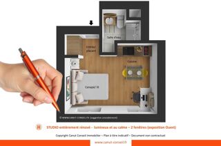  Appartement � vendre 1 pi�ce 19 m�