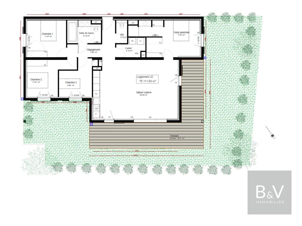 Vente Appartement Appartement 5 pièces de 112 m² avec jardin privatif Bidart