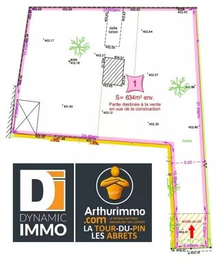  Terrain � vendre 1 pi�ce 634 m�