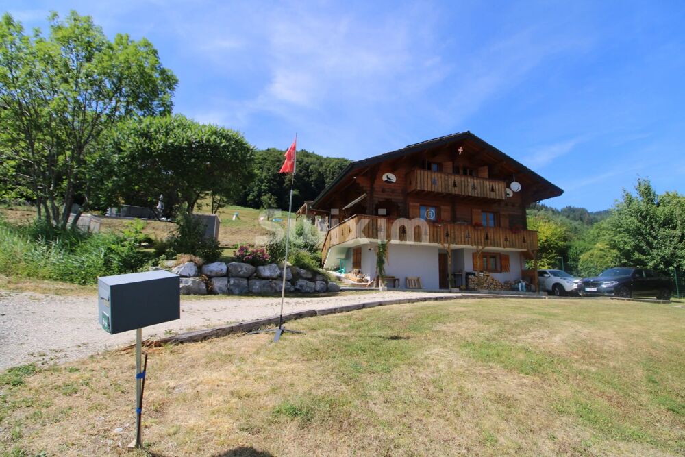 Vente Maison À vendre – Chalet en madriers 4 pièces avec terrasse panoramique Habère-lullin