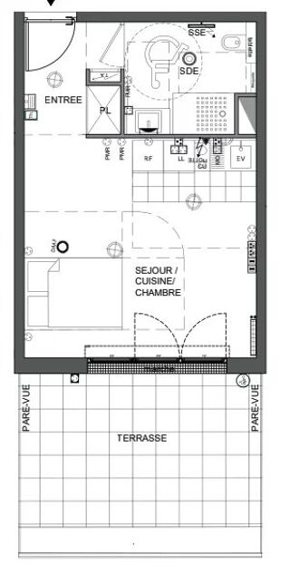  Appartement � vendre 1 pi�ce 28 m�
