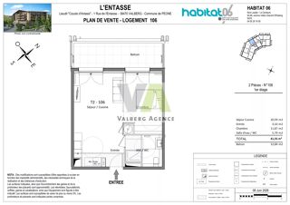 Appartement à vendre 2 pièces 41 m²