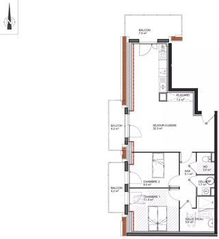 Appartement à vendre 3 pièces 69 m²