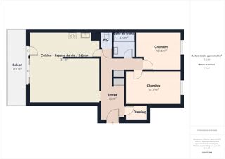  Appartement � vendre 3 pi�ces 74 m�