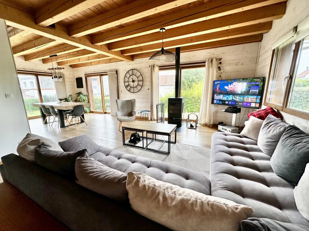 Maison individuelle à ossature bois  150 m²  5 chambres  Sous