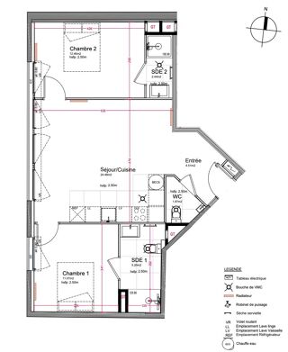  Appartement � vendre 3 pi�ces 62 m�