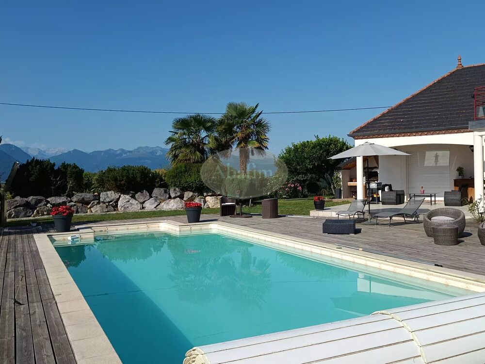 Vente Maison Contemporaine vue panoramique Pyrénées et piscine. Nay
